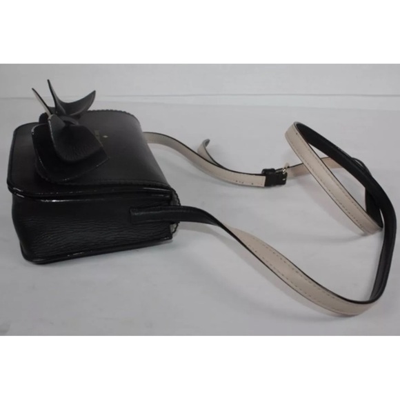 kate spade new york Kirk Park Saffiano Veronique Crossbody - Black/White - Picture 8 of 13